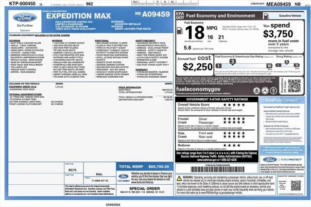 2021 ford expedition limited max