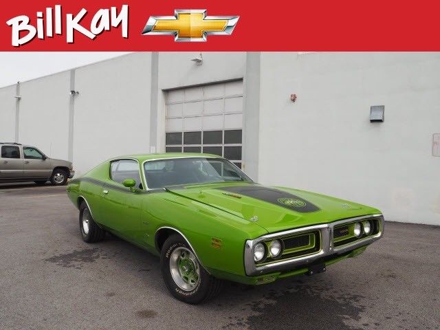 1971 dodge charger 26703 miles green coupe 4-speed manual