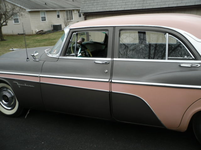 1956 desoto firedome original 48598 miles 2nd owner 4 door pink & grey