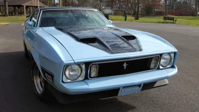 1973 mustang mach 1 cleveland 351 automatic blue beautiful condition