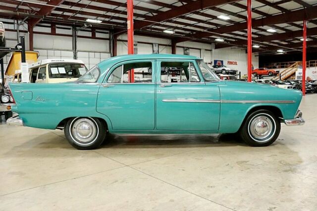 1956 plymouth plaza 58491 miles teal metallic sedan inline-6 3-on the tree