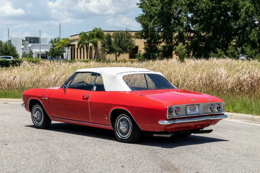1965 chevrolet corvair corsa convertible red