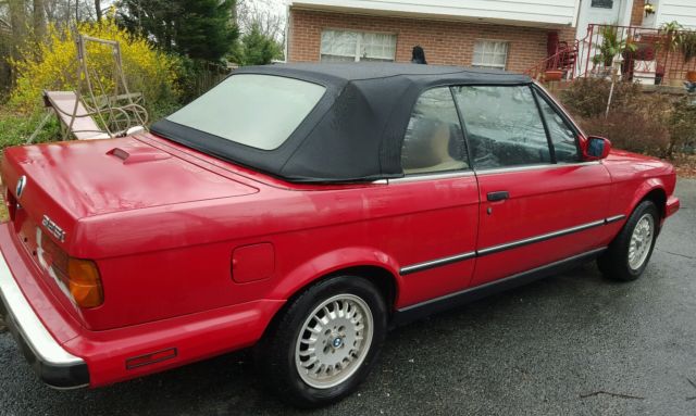 1989 bmw 325is 5 speed, red convertible "no reserve"