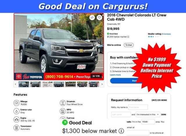 2016 chevrolet colorado 4wd lt