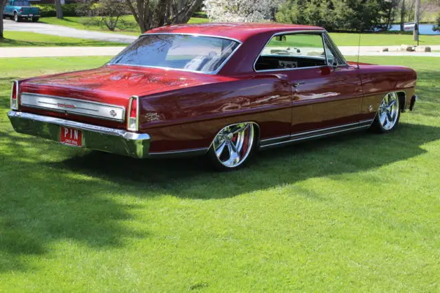 1966 chevy nova pro tour air ride 18+ 20'' whls 4 wheel corvette disc brakes