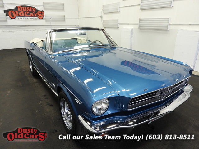 1965 blue runs drives body inter excel 289v8 3 spd auto!