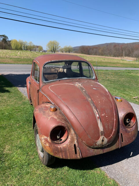 1968 royal red volkswagen beetle project coupe: no title