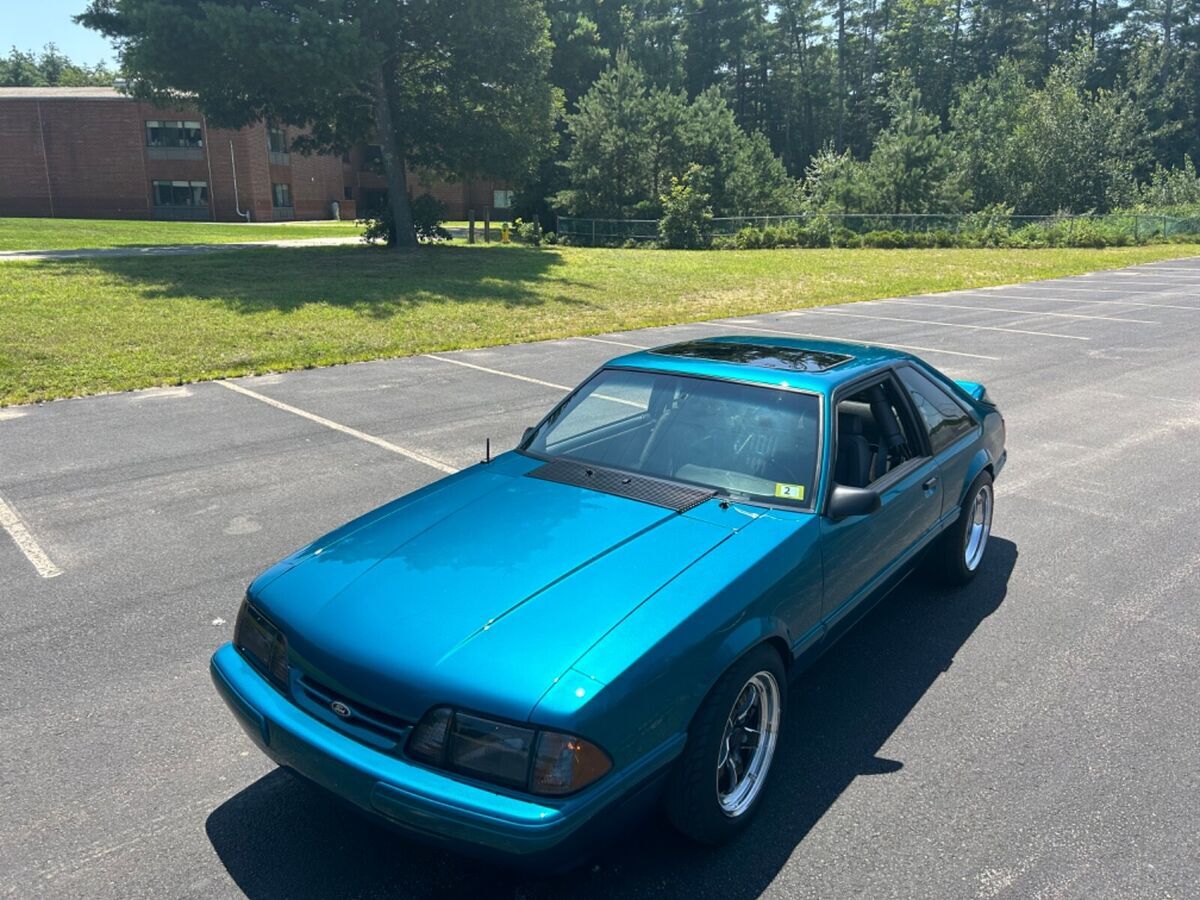 1993 ford mustang lx 5.0l 5-speed 103k miles reef blue paint garaged