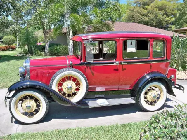 1930 ford model a super deluxe 4 door 3 three window sedan