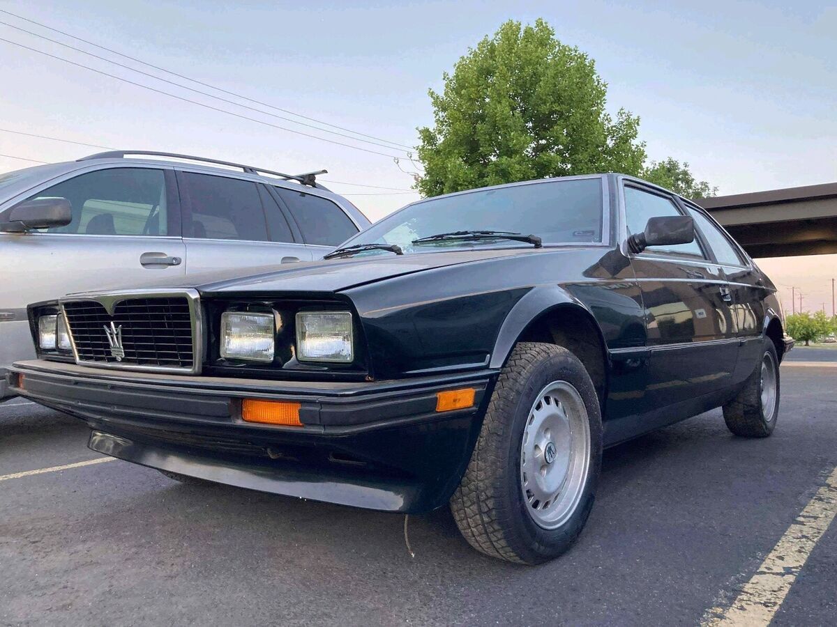 1985 maserati biturbo sedan black rwd automatic
