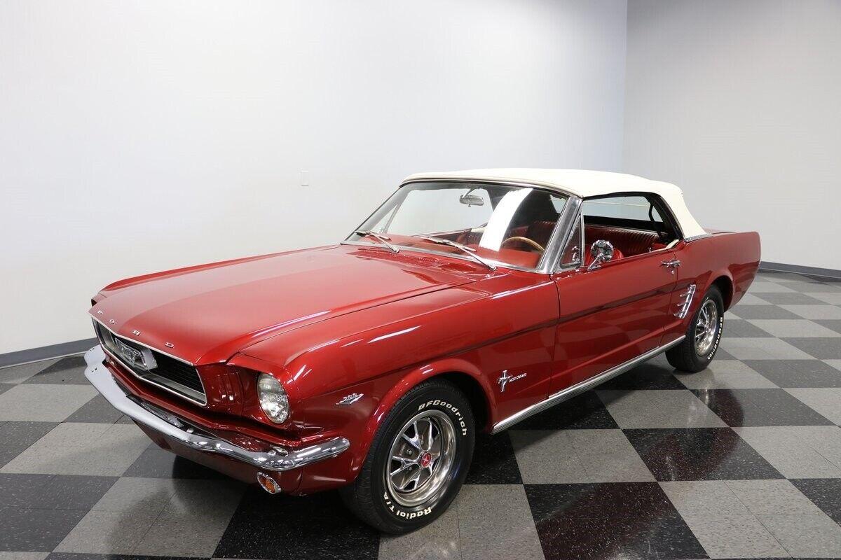 1966 ford mustang convertible blaze red crystal pearl 23612 miles