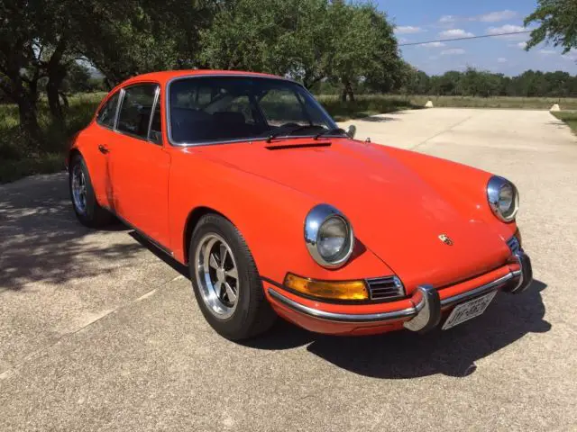1969 porsche 912 coupe in tangerine with black interior