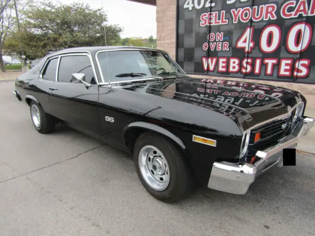 1973 chevrolet nova ss 350ci v8 automatic black on black