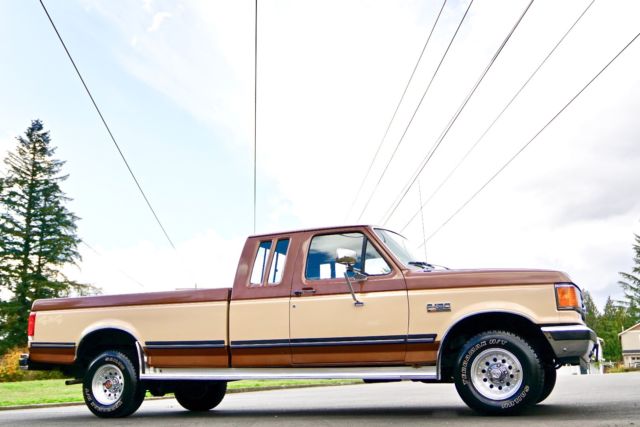1991 ford f-150 xlt super cab long bed 4x4 351 v-8 efi gas engine 66,000 1'owner