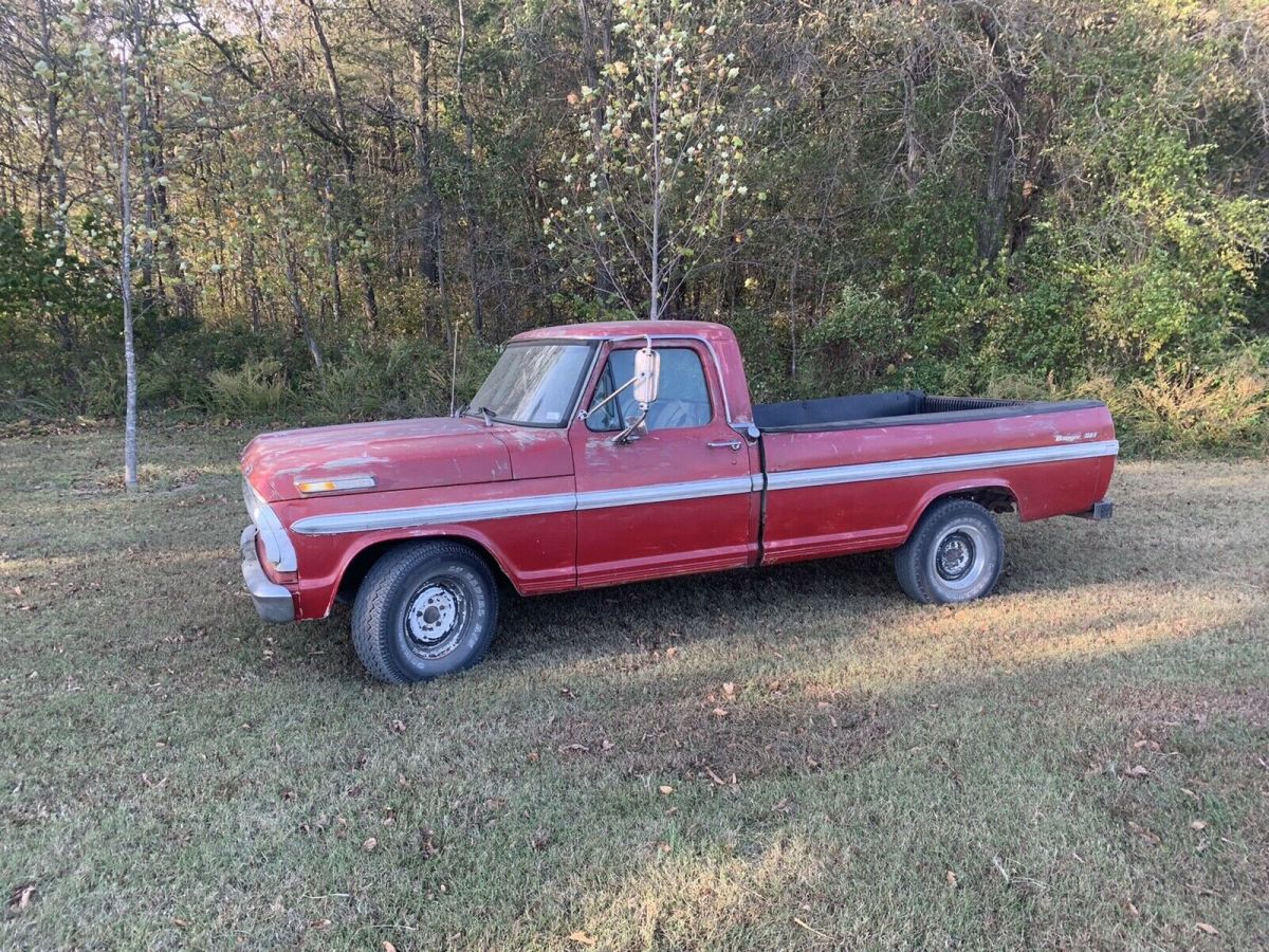 1970 ford f100 pickup red rwd manual ranger xlt
