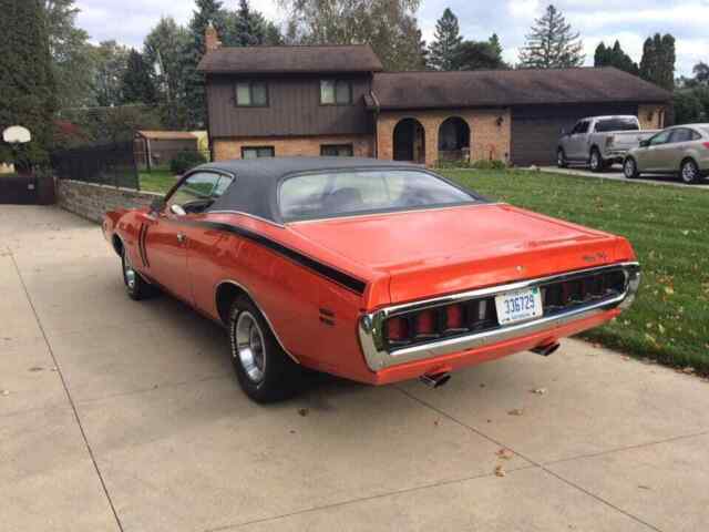 1971 dodge charger r/t 440 auto orange cloth matching numbers very original