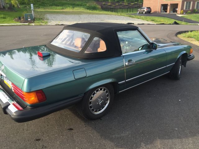 1986 mercedes benz 560sl teal green