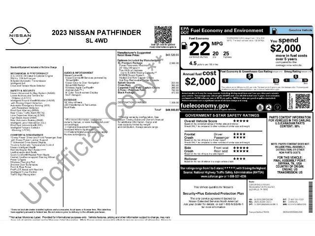 2023 nissan pathfinder sl