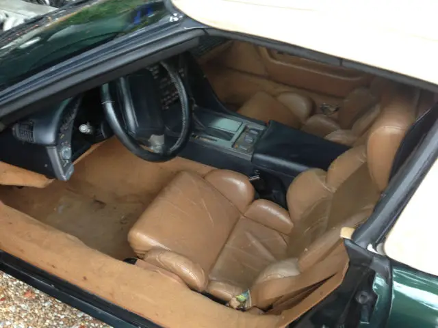 tan top over green convertible garage kept