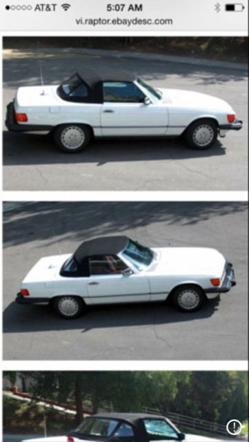 560sl- car in music video