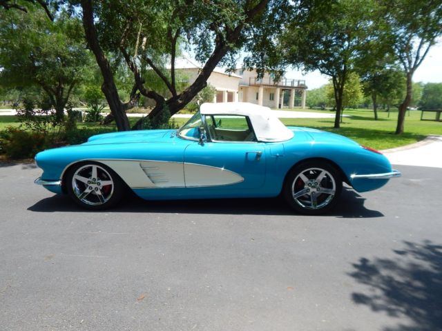 1960 chevrolet corvette resto-mod ls3 crate engine convertible, air condition