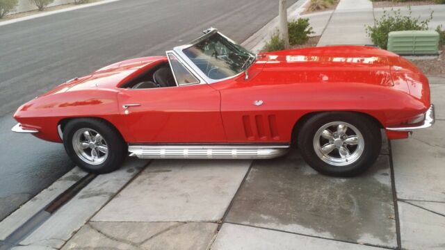 1965 red convertible corvette