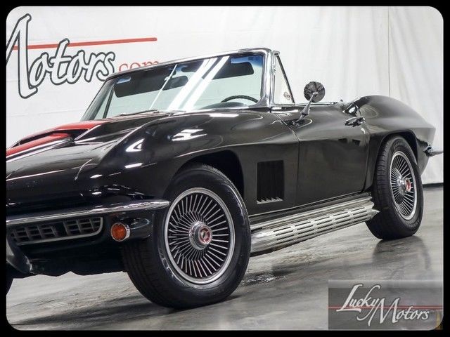 1967 chevrolet corvette sting ray convertible #'s matching 327ci triple black