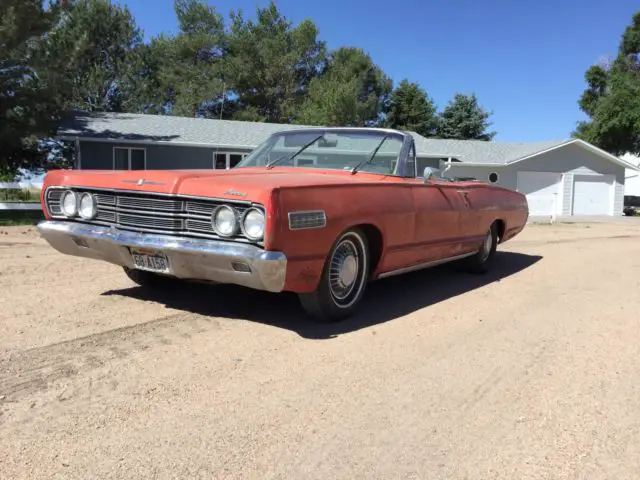 1967 mercury monterey convertible, actual, original red car from arizona. 390 v8