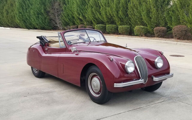 1953 jaguar xk120 drophead stunning color combo, recent service,great price!