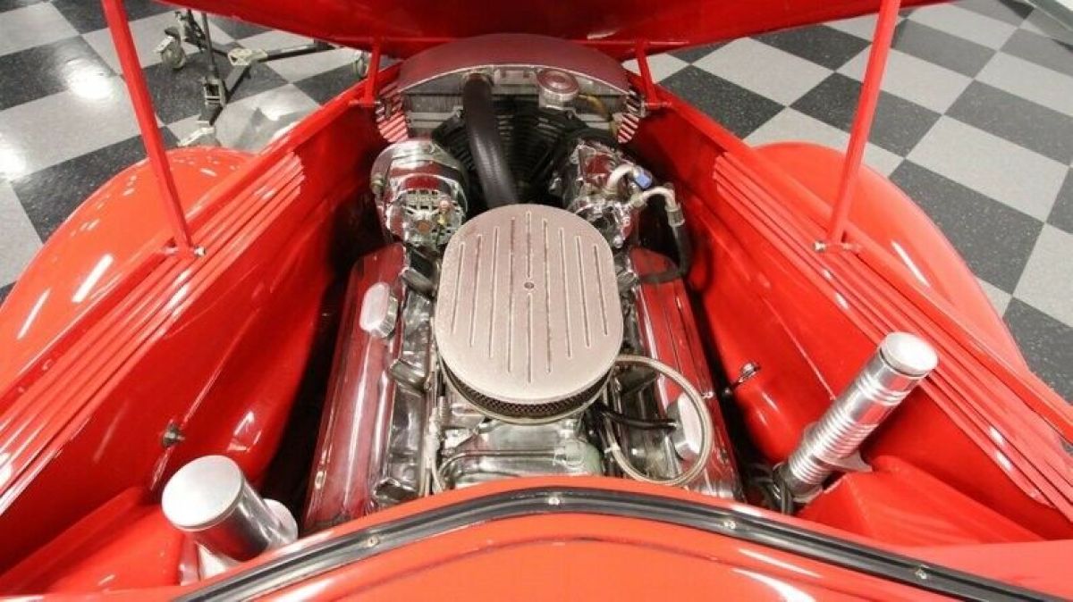 classic vintage chrome fomoco roadster 454 big block auto transmission red