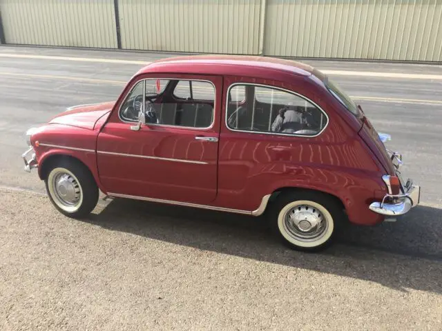 1967 fiat 600 coupe red rwd manual