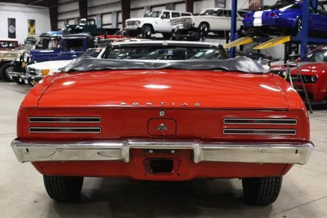 1967 pontiac firebird 20976 miles red convertible 326 v8 manual
