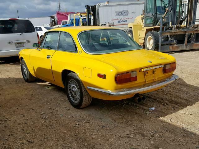 1974 alfa romeo gtv 2000 gtv 2000 106785 miles yellow coupe 4 cyl manual