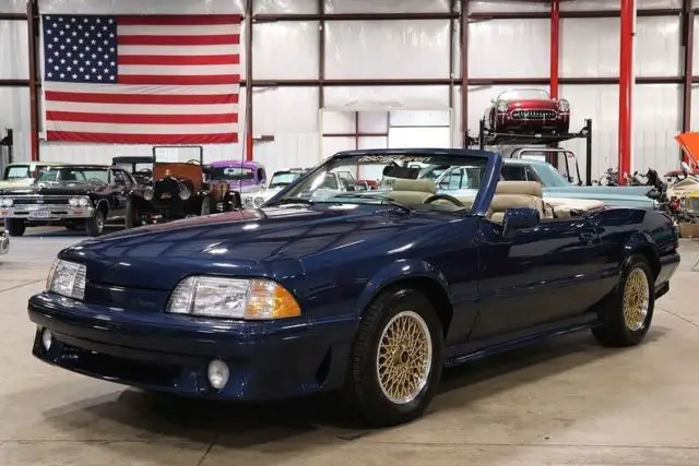 1988 ford mustang asc mclaren 7315 miles dark blue convertible 5.0 liter v8 auto