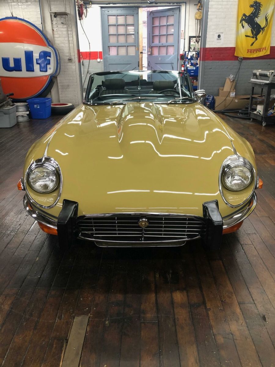 green sand jaguar e-type roadster with 26,271 miles available now!