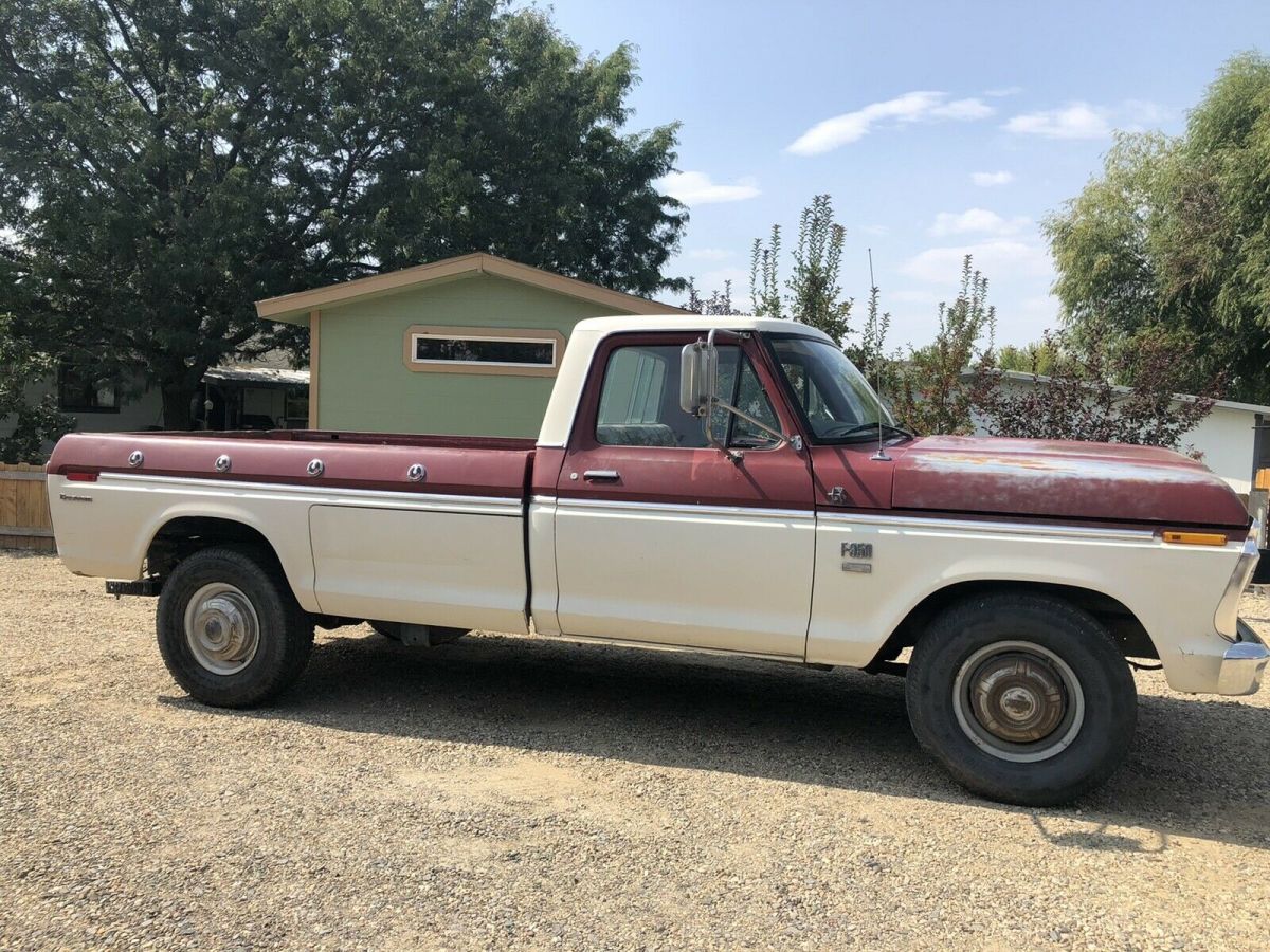 1974 ford f350 pickup red rwd automatic super camper special