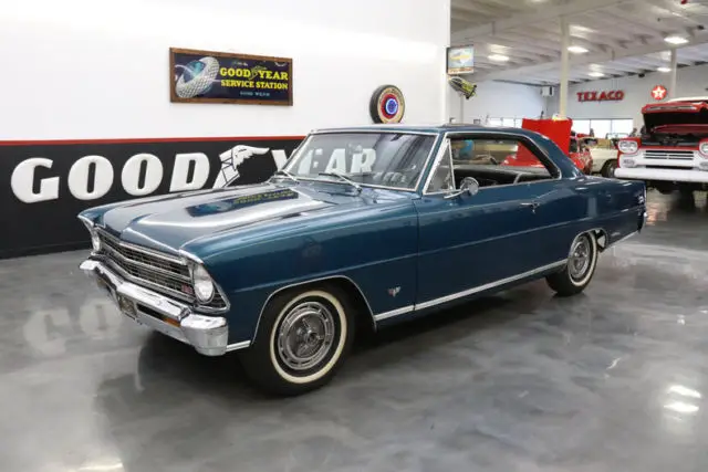 1967 chevrolet nova ss teal blue 283 v8 auto ac buckets console build sheet