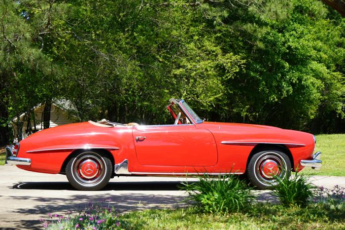 1957 mercedes-benz 190sl red for sale in savannah, georgia