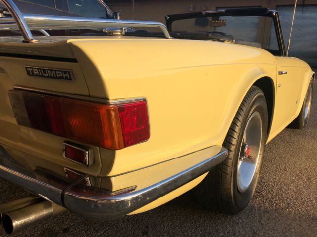 1971 triumph tr6 great condition, jasmine yellow, black interior, convertible