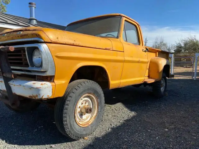 1972 ford f250 pickup yellow 4wd manual highboy