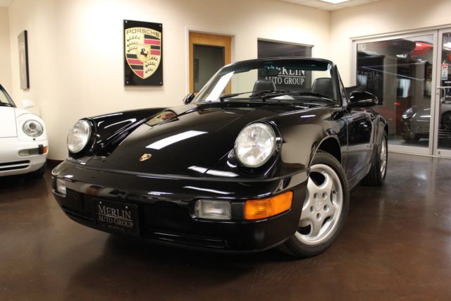 used 1993 porsche 911 carrera 4 cabriolet black convertible 2-dr 3.6l h6 dohc 24