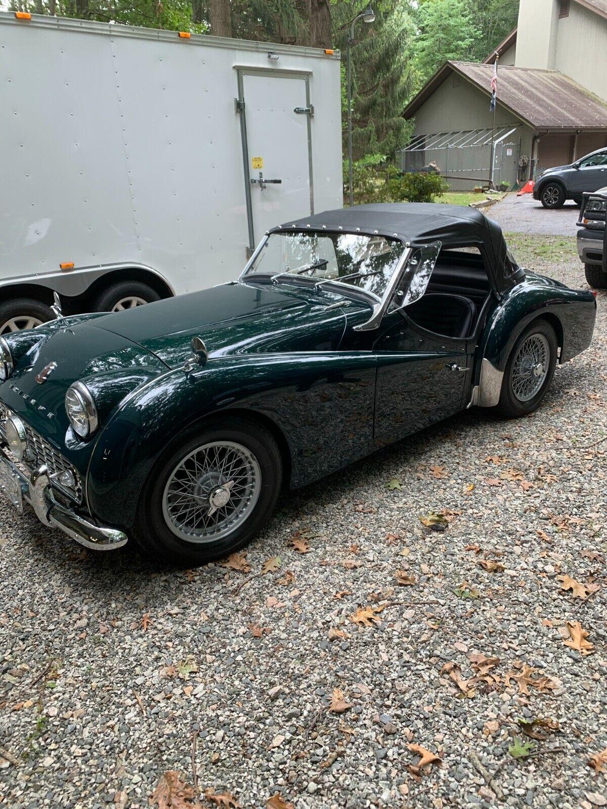 1958 triumph tr3 convertible racing green manual