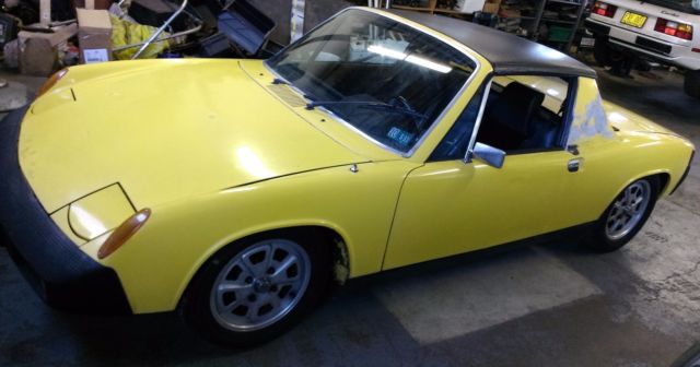 porsche 914 2.0 1976 76 sunflower yellow mostly complete resto. project