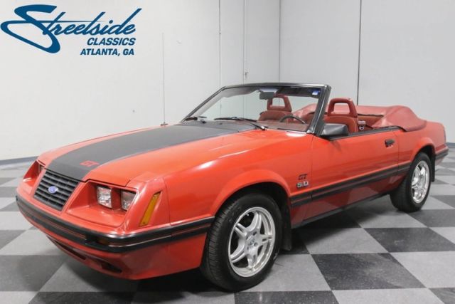 1984 ford mustang glx convertible 99692 miles red convertible 5.0 liter v8 5 spe