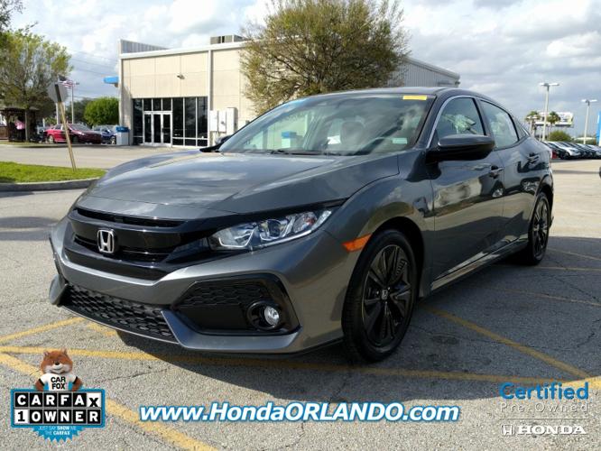 certified 2019 honda civic ex hatchback orlando, fl 32837 for sale in orlando, florida