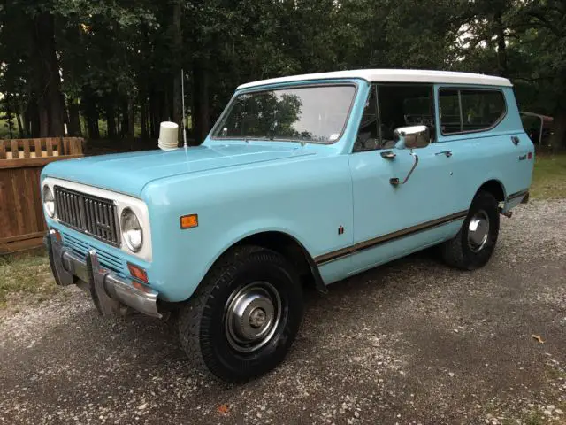 1974 international scout ii 4wd automatic glacier blue