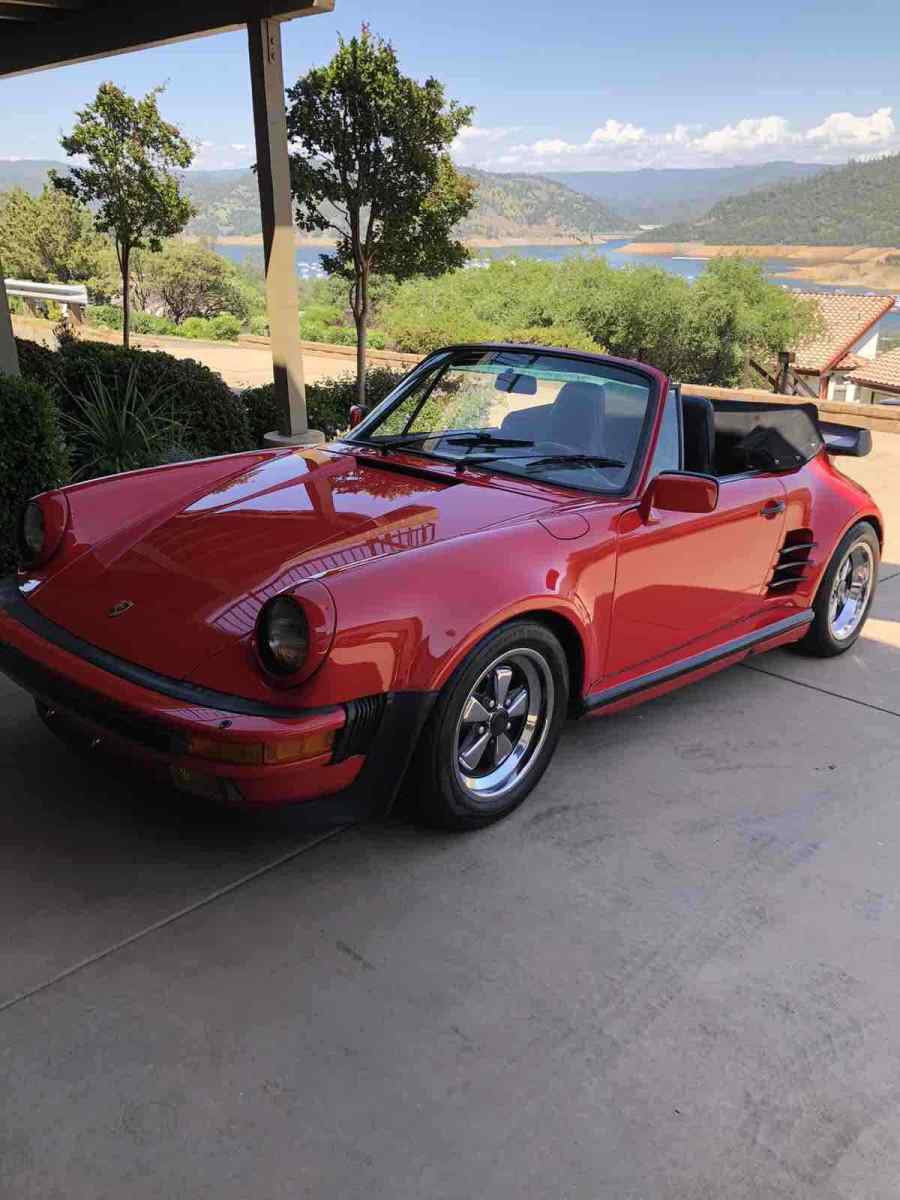 1984 porsche 911 convertible red rwd automatic carrera