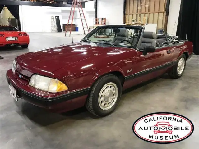 1989 ford mustang 5.0 convertible automatic cabernet red