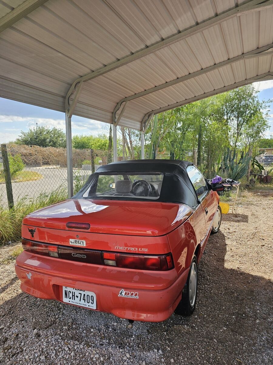 1993 geo metro convertible red lsi sprint cl