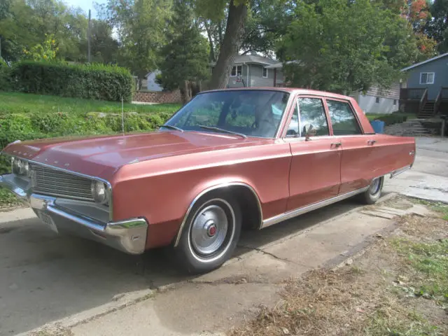 1968 chrysler newport hardtop 4-door 6.3l 383, 2 barrel, copper, all original